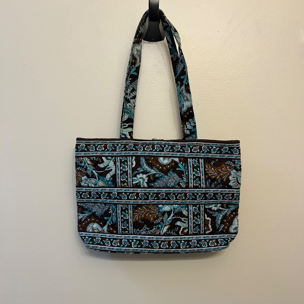 Vera Bradley Retired Java Blue Small Toggle Tote - image 2